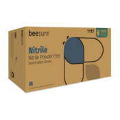 BeeSure Nitrile Glove Medium 100/Box