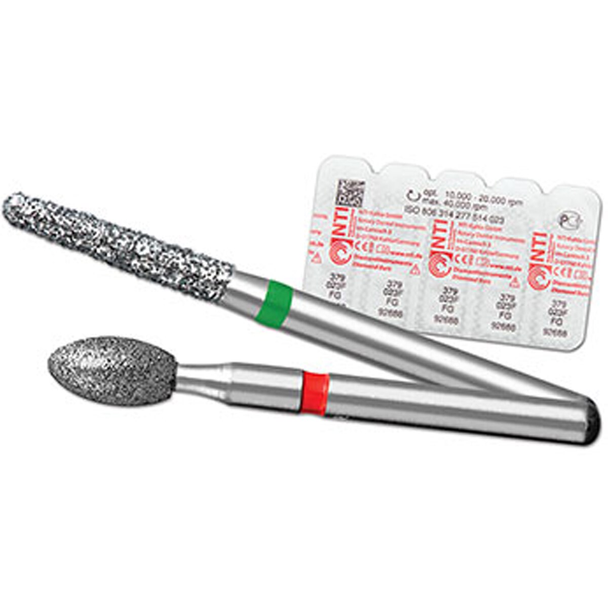 NTI Diamond Burs, FG, Long Taper Round End, # C856L, 1.4 mm, Coarse, Green, 5/Pk, C856L-014 thumbnail 9