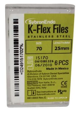 K-Flex Stainless Steel File, 25 mm, # 70, Green, 6/Pk, 15170 thumbnail 6