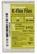 SybronEndo K-Flex Files SS 21mm #25 6/Bx