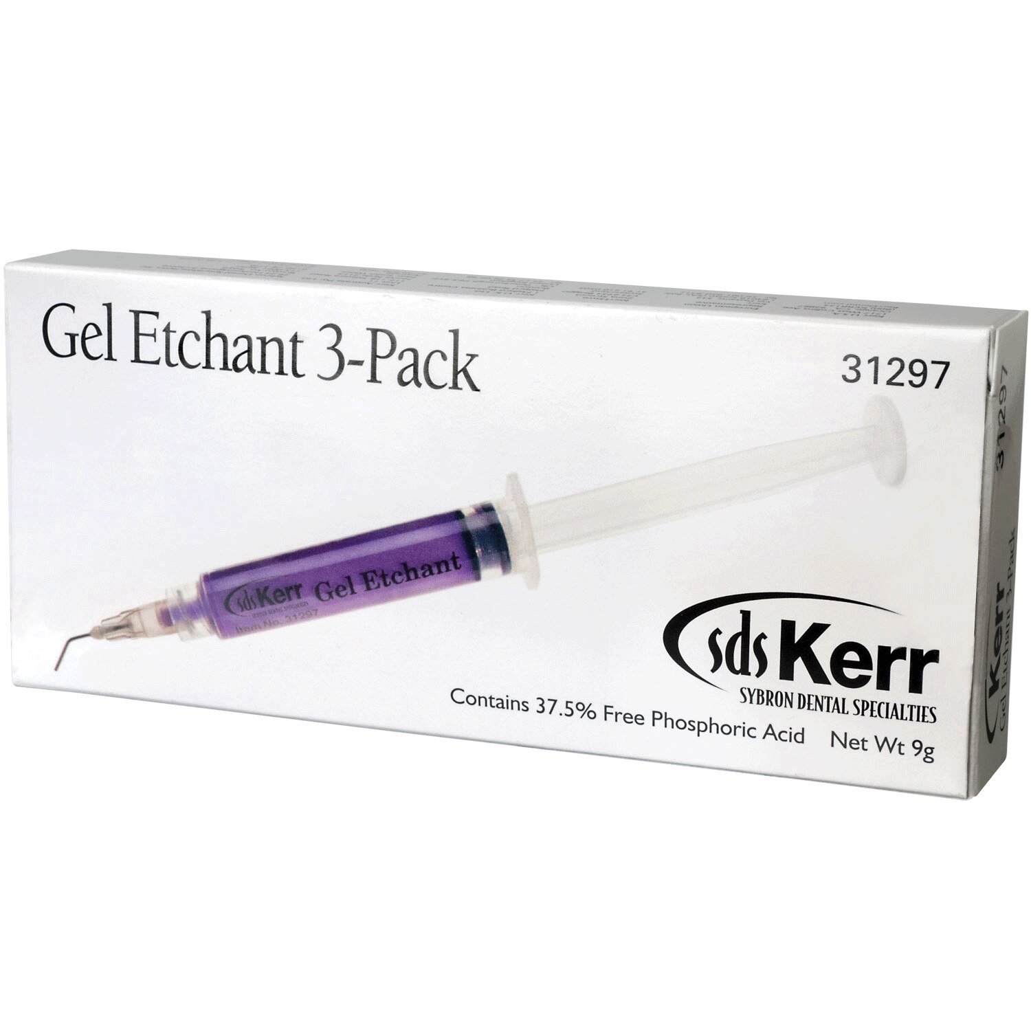 Etching Gel, 37.5% Phosphoric Acid, Syringe Kit, 3 g, Purple, 3/Pk, 31297 product image