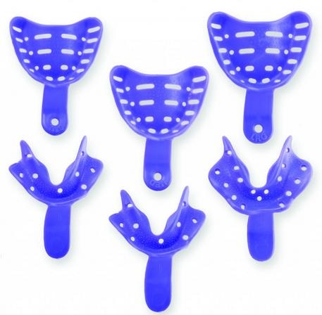 Tray Aways Disposable Plastic Impression Trays, Perforated, # 6, Small, Lower, 12/Pk, 921889 thumbnail 2