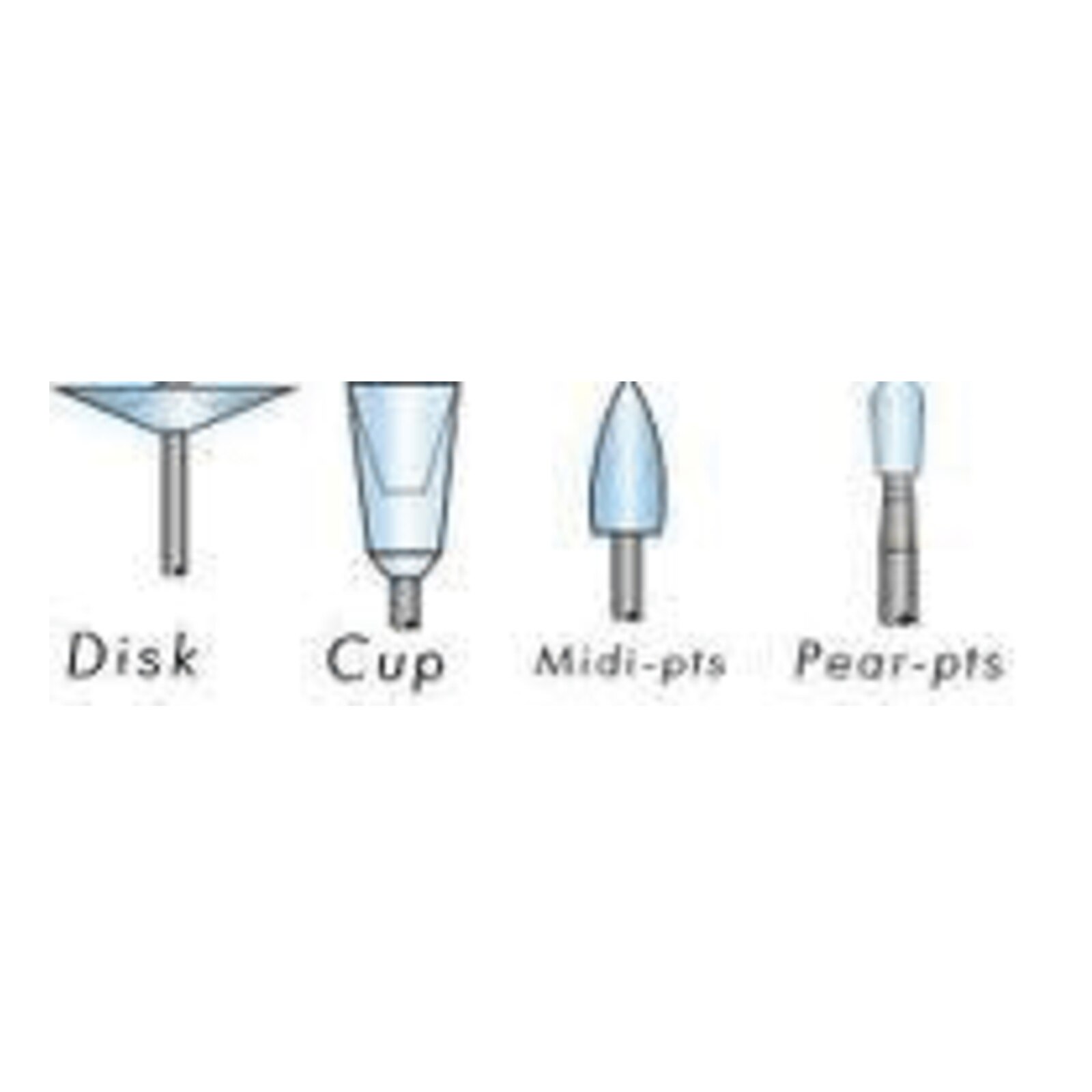 CompoSite Polishers, FG, Midi-Point, # 040, Fine, White, 12/Pk, 0299 product image