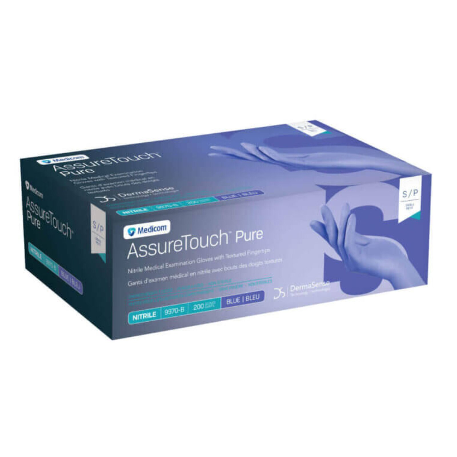AssureTouch Pure Nitrile Exam Gloves Small Blue Non-Sterile product image