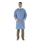 SafeWear Hi-Perform Lab Coat Deep Blue Small 12/Pk