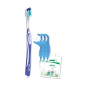 GUM SuperTip Toothbrush/Flosser Adult Bundle 144/Bag