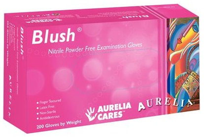 Aurelia Blush Nitrile Glove Medium 200/Box 78887 thumbnail 4