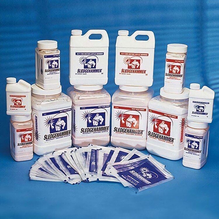 Sledgehammer Acrylic, Self-Cure, Powder/Liquid, 1 lb, Clear, 2/Pk thumbnail 3