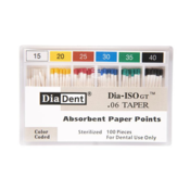 Dia-ISOGT Paper Points Tapered .06 #25 100/Slide Pk