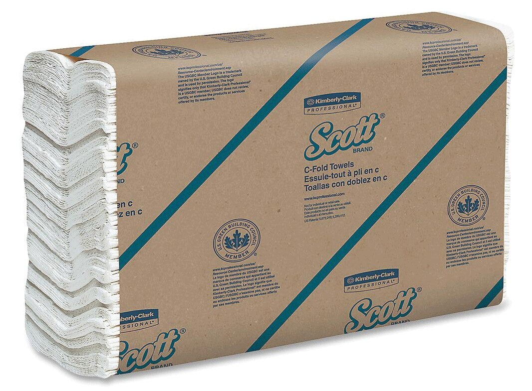 Scott Essential C-Fold Paper Towels, 13.25" x 10.4", White, 2400/Case thumbnail 3