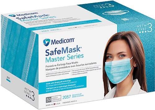 SafeMask Master Series Procedure Earloop, ASTM Level 3, Ocean Surf, 50/Box, 2057 thumbnail 11