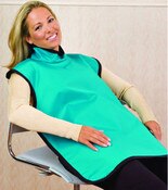 Lead-Free X-Ray Apron Adult w/Collar Blue