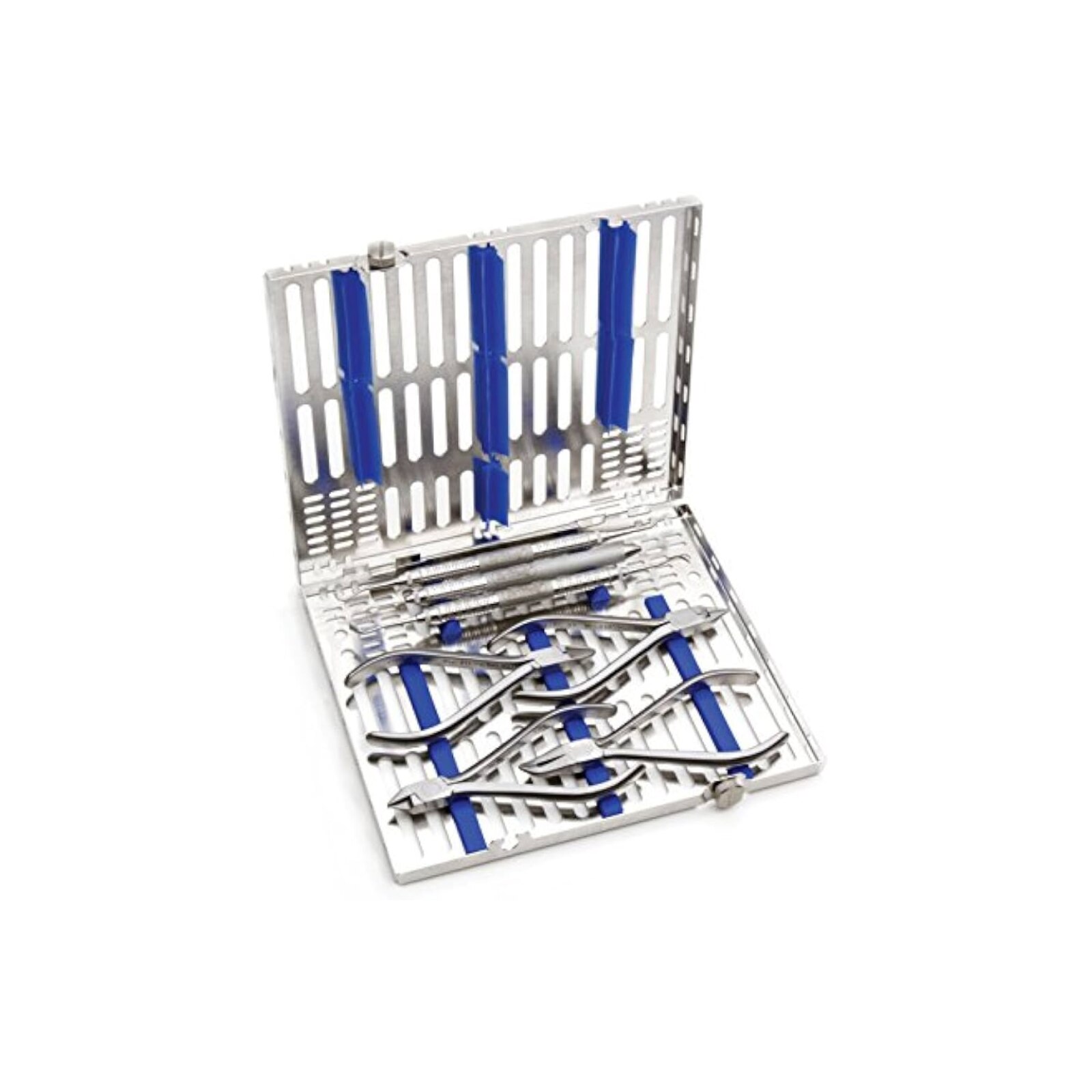 Orthodontic Cassette Stainless Steel Sm Thn Blue 4 Pliers/3 Hand Instruments Ea product image