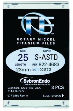 TF Twisted Files Rotary File 23 mm Size 25 Nickel Titanium Red 3/Bx product image