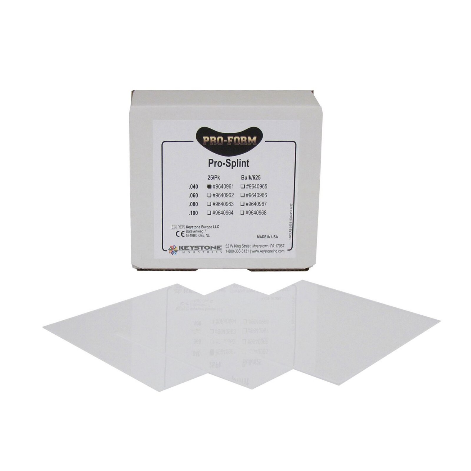 Pro-Splint Material 1mm Thickness Pack of 25 - Pro-Splint Material 1mm Thickness Pack of 25 - Image 1