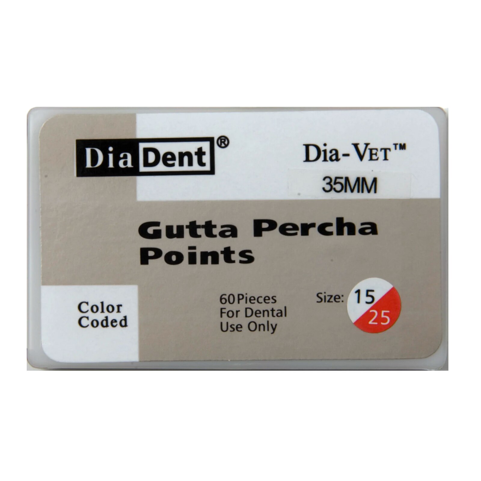 DiaDent Gutta Percha Points Dia-Vet #100 35mm Box of 60 - DiaDent Gutta Percha Points Dia-Vet #100 35mm Box of 60 - Image 1