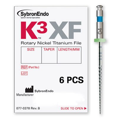 K3XF Rotary File 30 mm Size 15 Nickel Titanium White 0.04 6/Pk thumbnail 9