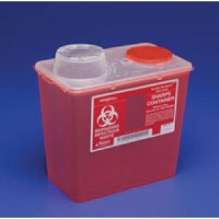 Monoject Sharps Container, with Chimney Top, 8 Qt, Medium, Red, 1/Pk, 676285 thumbnail 2