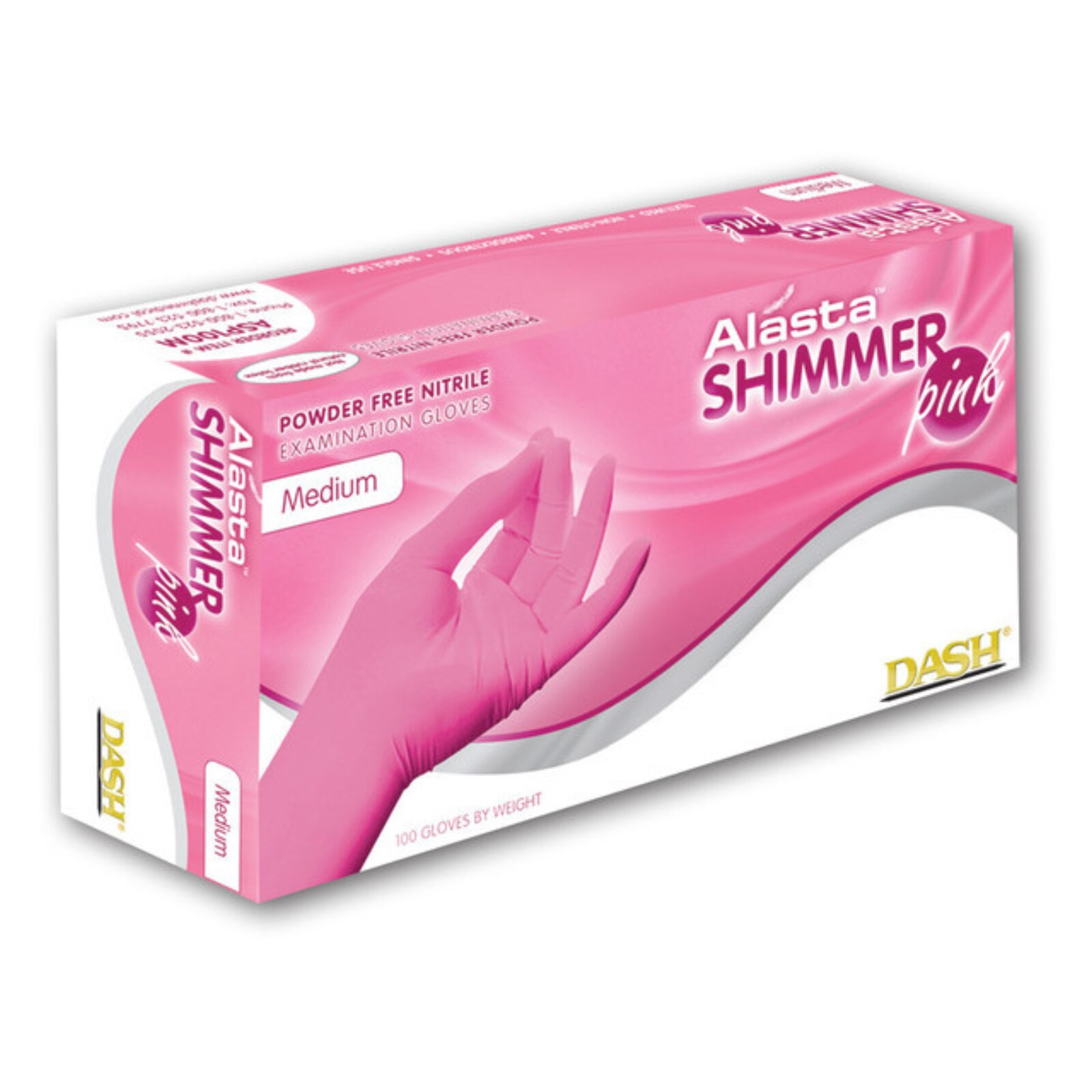 Alasta Shimmer Nitrile Exam Gloves Large Pink Non-Sterile thumbnail 10