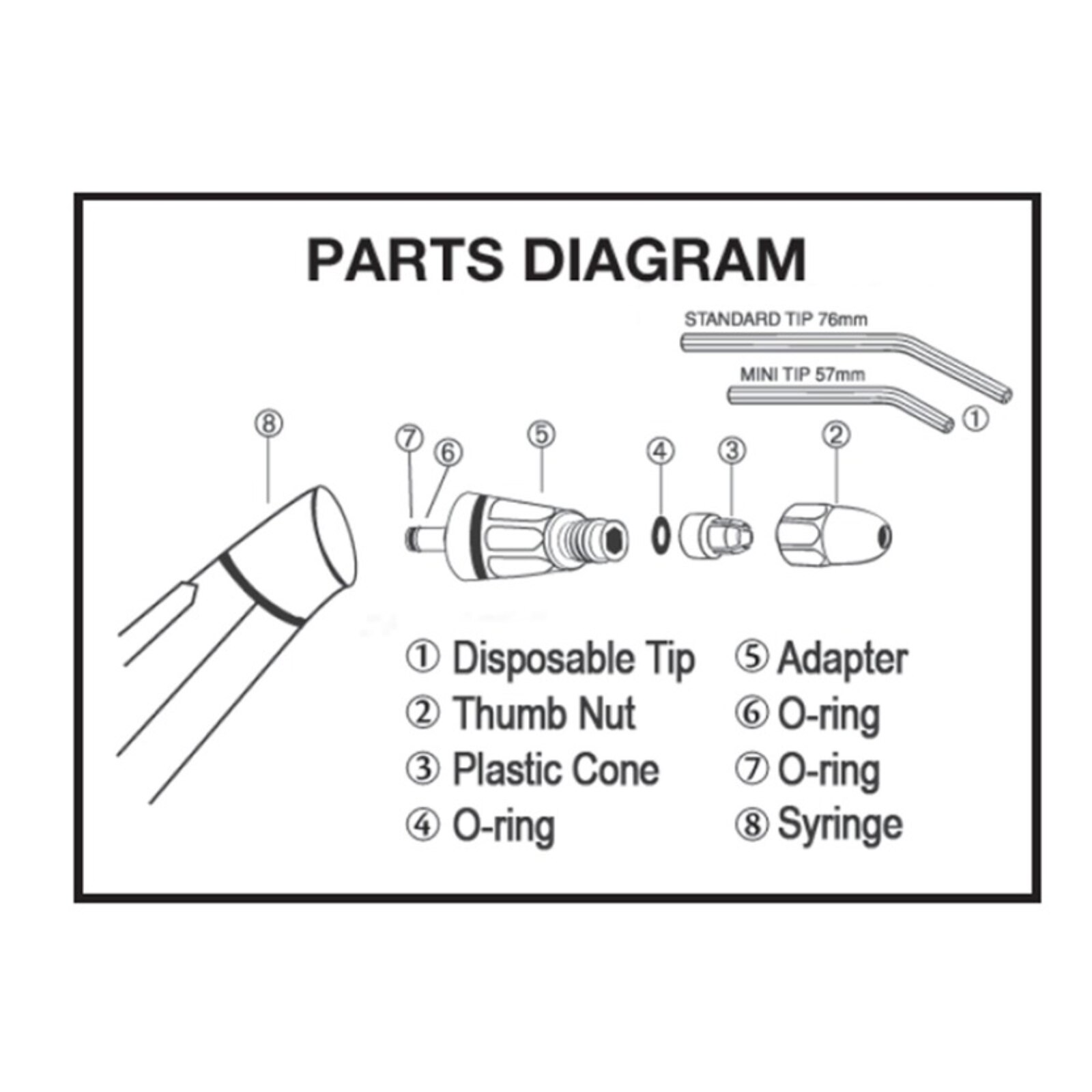 ADAPTOR NOSE CONE FOR SANI TIP - ADAPTOR NOSE CONE FOR SANI TIP - Image 1