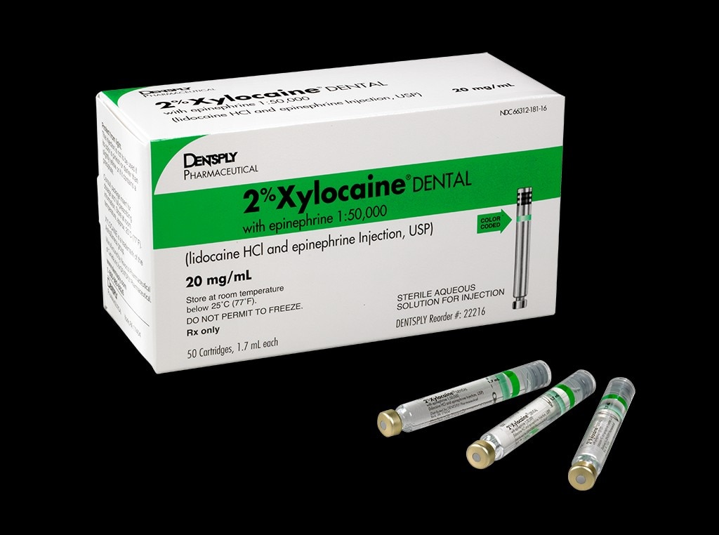 Xylocaine, 2% Lidocaine, with Epinephrine, 1:50,000, 1.7 ml, Green, 50/Box, 22216 thumbnail 10