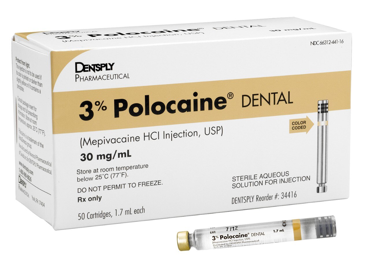 Polocaine Mepivacaine HCl 3% No Vasoconstrictor 1.7 mL 50/Bx thumbnail 11