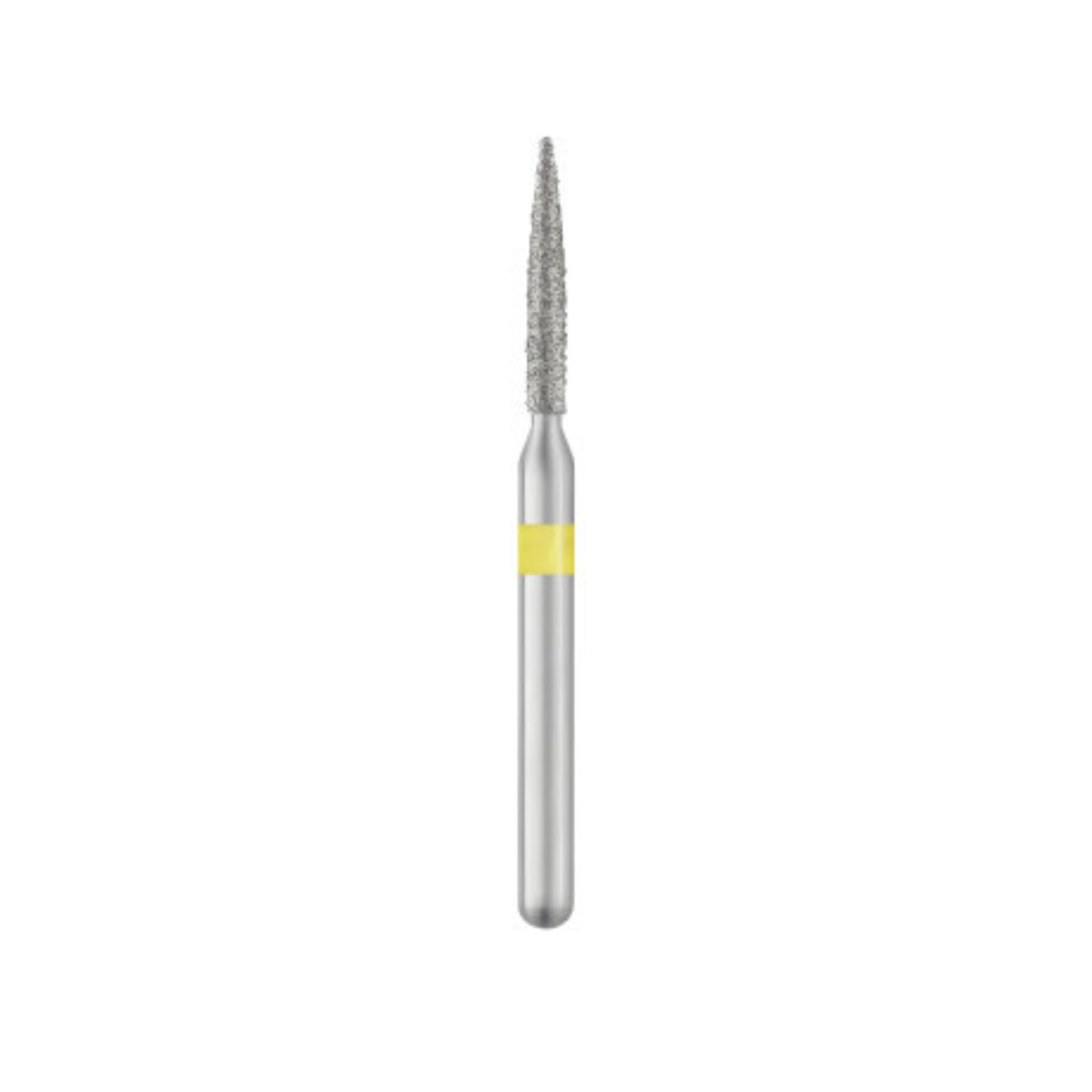 Piranha Diamond Single-Use Burs, FG, Flame, # 862-012, 1.2 mm, Very Fine, Yellow, 25/Pk, 862-012VF thumbnail 9