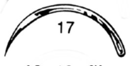 Surgical Needle Size 17 1/2 Circle Needle Stainless Steel Regular 12/Pk product image