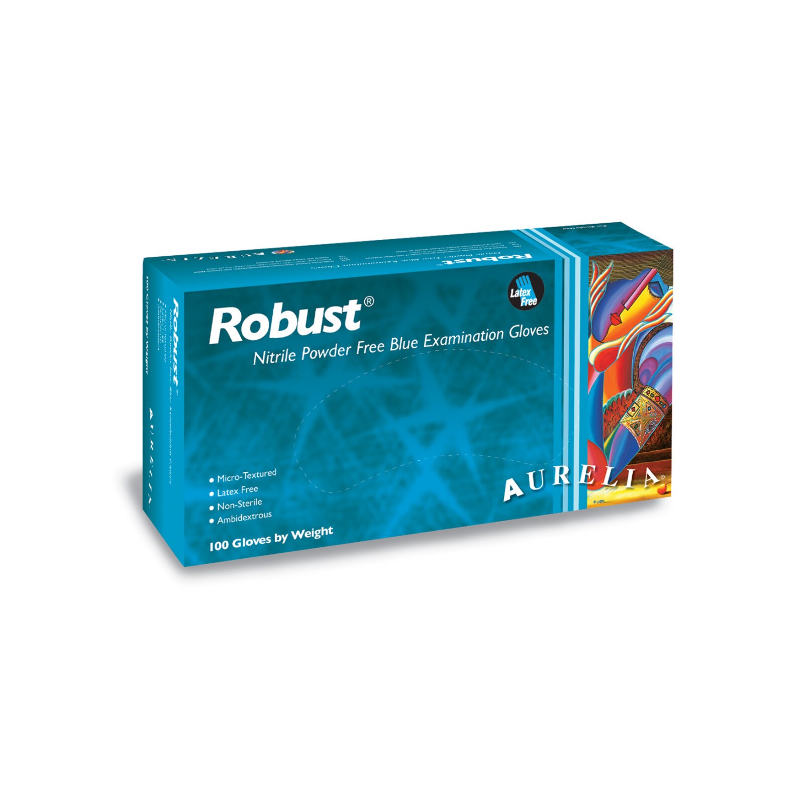 Aurelia Robust Blue Nitrile Gloves X-Large 100/Box product image