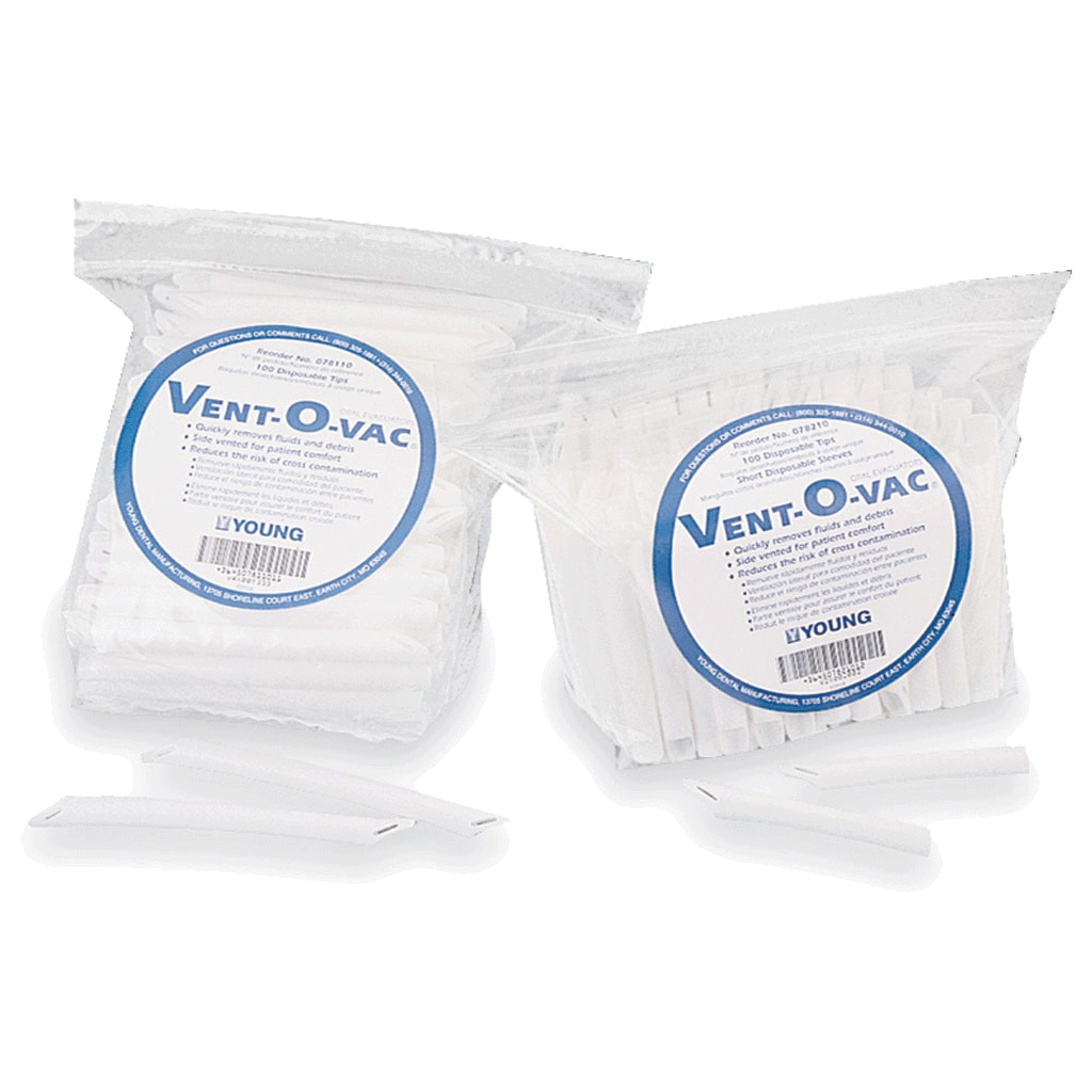 Vent-O-Vac, High-Volume Evacuator Tips, Both End Vented, 5", Long, 100/Pk, 078110 thumbnail 4