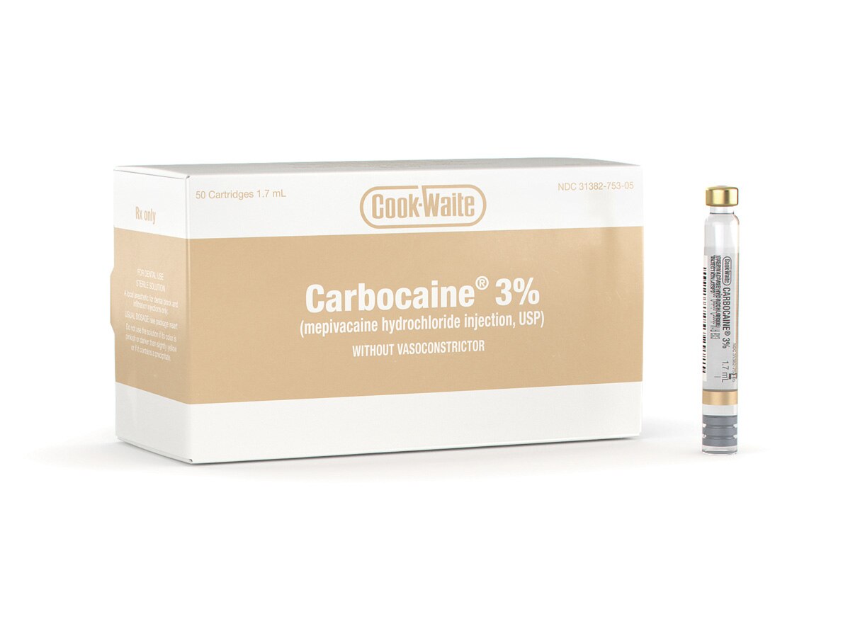 Carbocaine 3% Plain 50/Bx - Carbocaine 3% Plain 50/Bx - Image 1