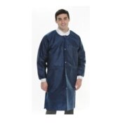 Extra-Safe Lab Coat Navy Blue 10/Pk Large