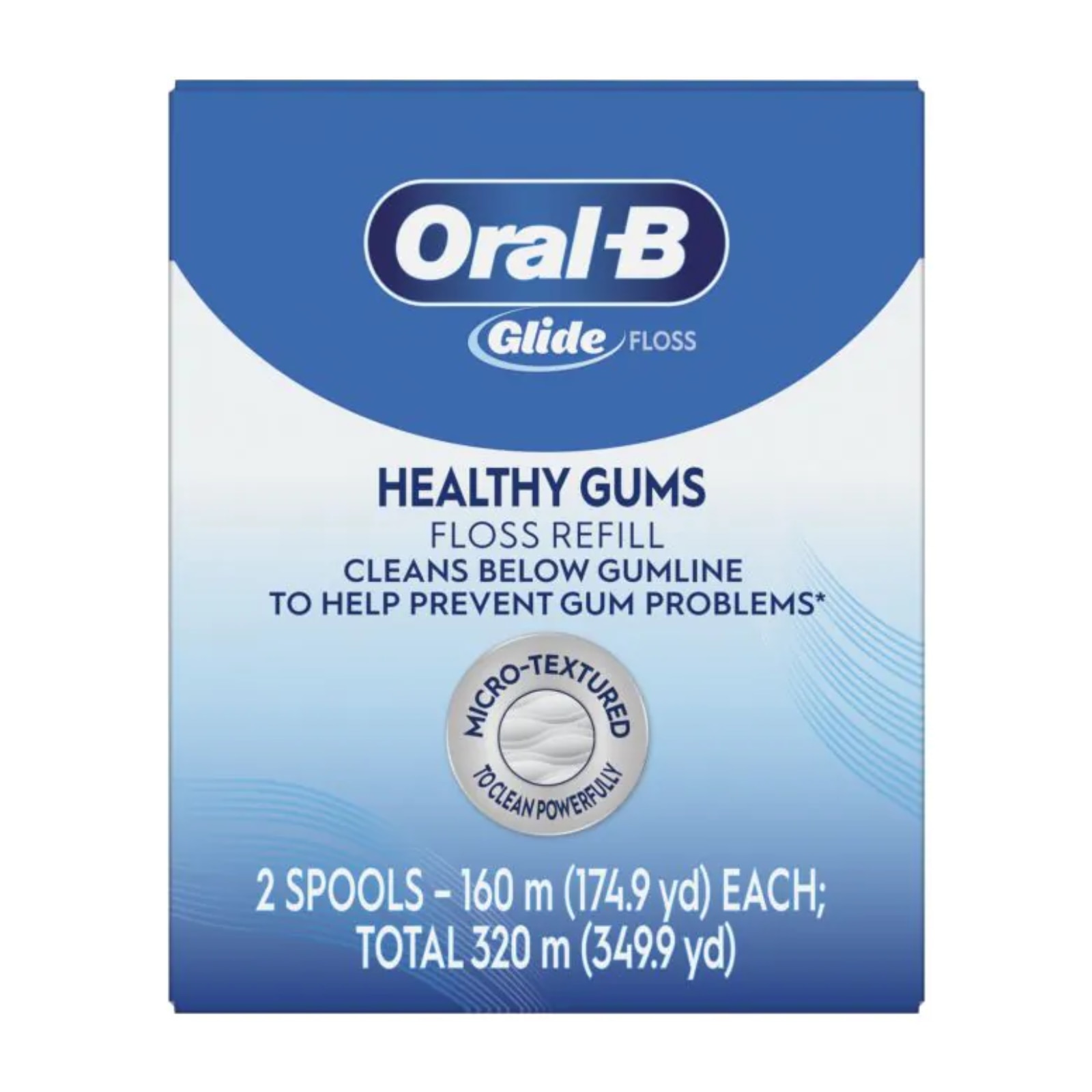 Oral-B Glide Healthy Gums Floss 160M Refill unflavored, 2 count (replaces 80303244) thumbnail 9