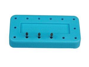 Magnetic Bur Block, 14-Hole, Rectangular, Gray, 1/Pk, OR408 product image