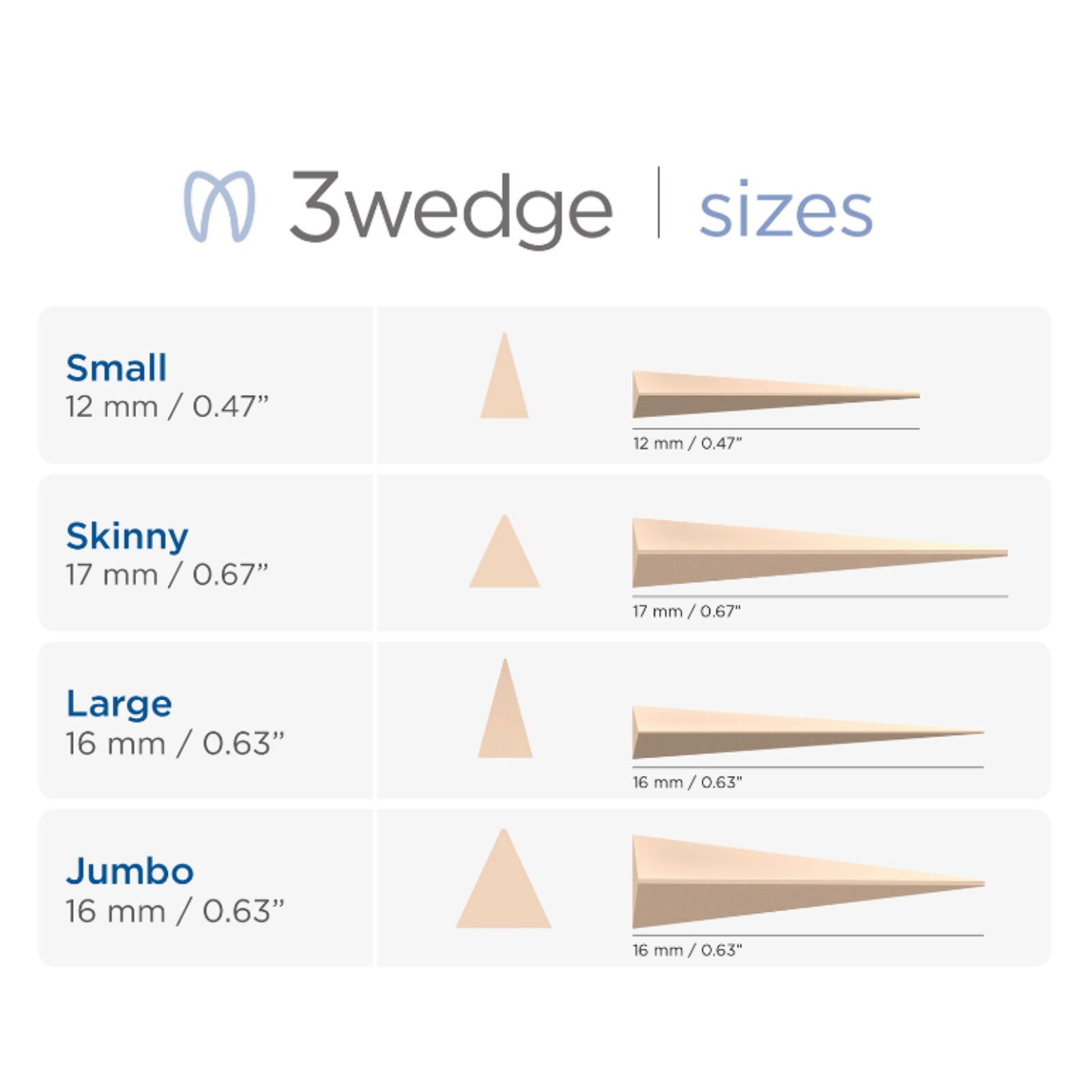 3Wedge Wedges Small 500/Pk thumbnail 4
