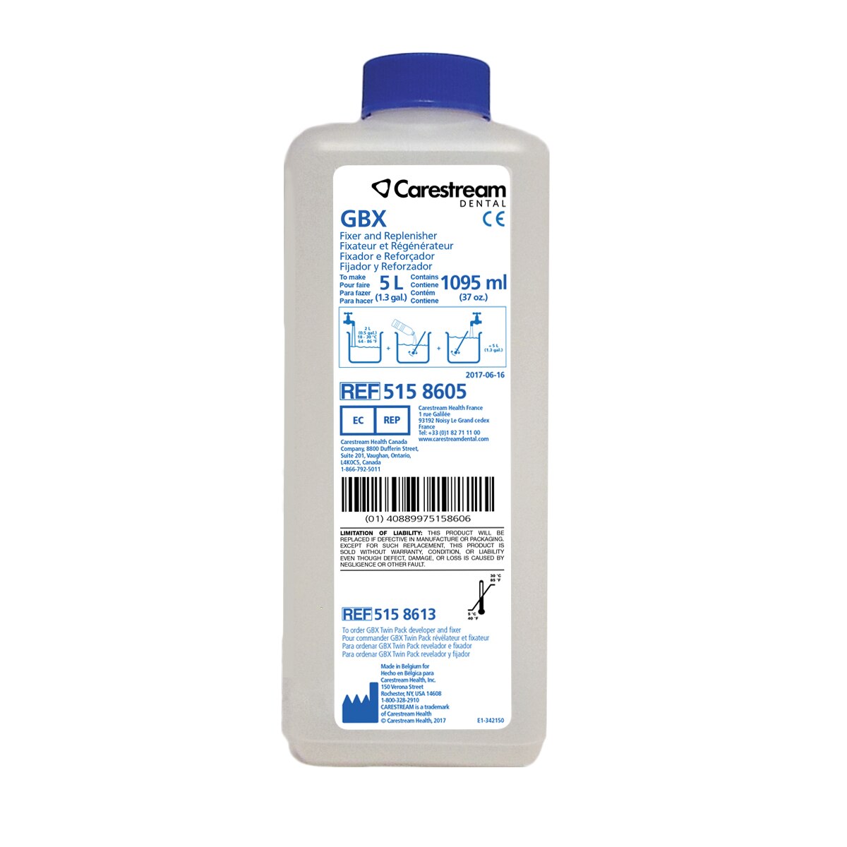 GBX Fixer and Replenisher, 5 L, 1/Pk thumbnail 9