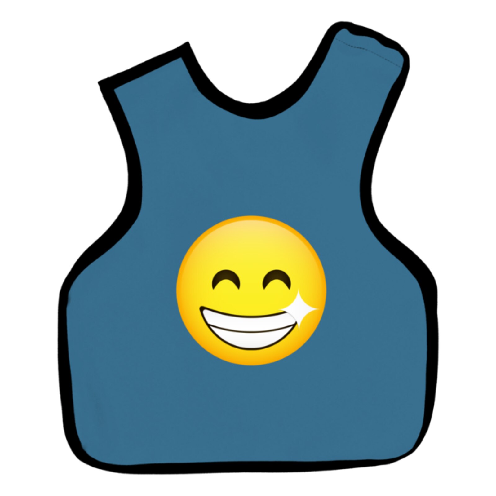 Cling Shield Lead-Free X-Ray Apron Child Happy Face With Attached Collar Ea product image