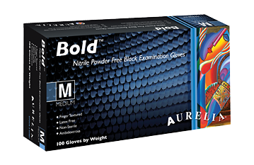 Bold® Nitrile Exam Gloves XL Black Box of 100 thumbnail 3
