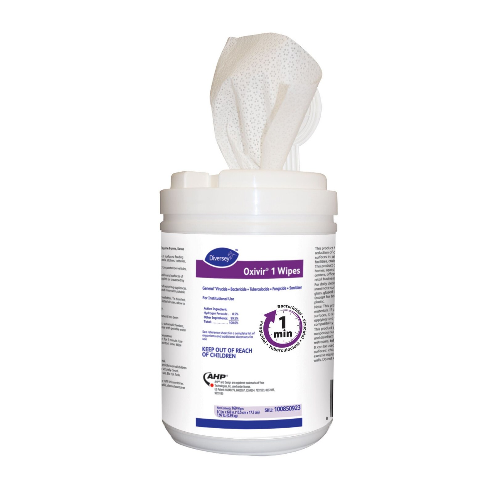 Oxivir 1 Surface Wipe / Canister Disinfectant Wipes 160ct / Canister 160/Cn thumbnail 11