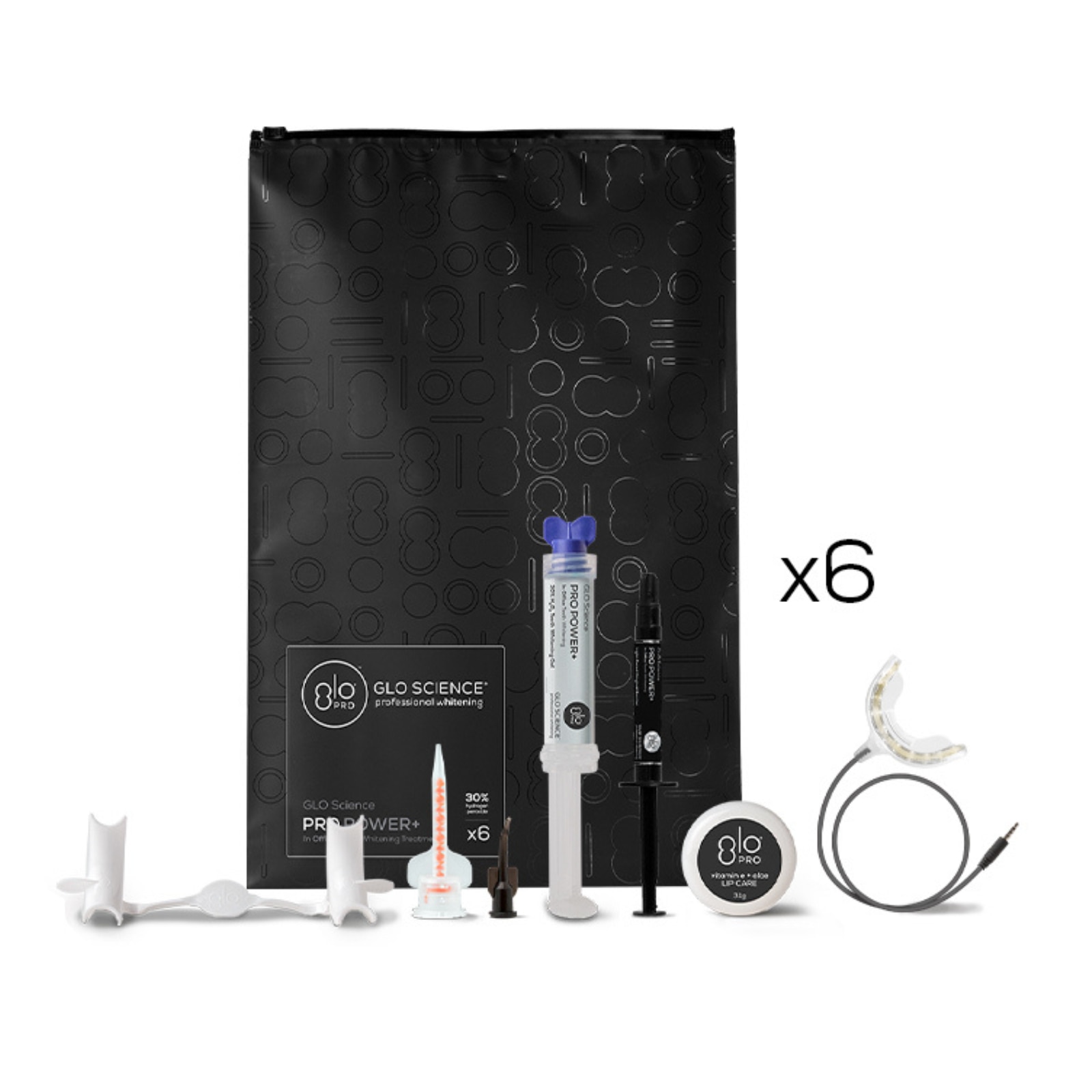 GLO PRO POWER+ In Office Patient Kit 30% w/Single-Use Mouthpiece 6/Pk product image