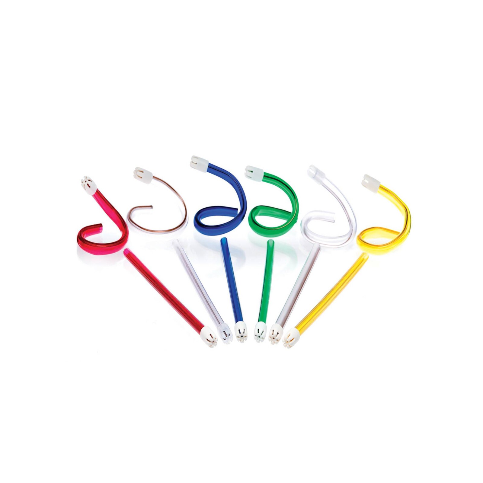 Flexo Disposable Plastic Saliva Ejectors, Fixed Tips, Rainbow, 1000/Pk, 1662213 product image