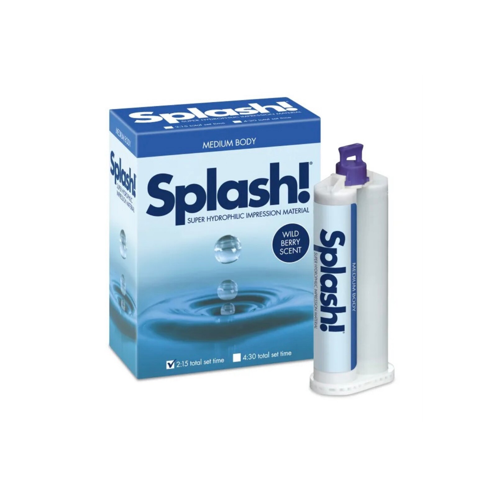 Splash! VPS Impression Material, Cartridge Pack, Medium Body, Half-Time Set, 48 ml, Wild Berry, 20/Pk, SPD1593 thumbnail 8
