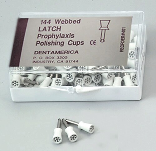 Prophy Cups Latch Web Med-Soft 144/Pk product image