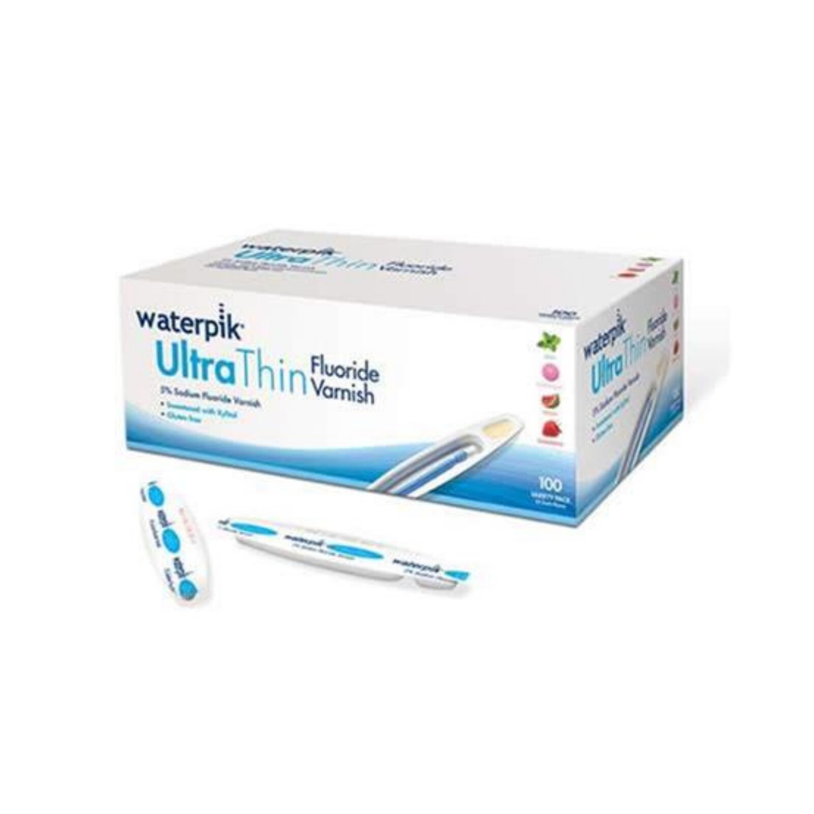 Waterpik Ultra Thin and Clear Fluoride Varnish Mint Box of 30 thumbnail 2