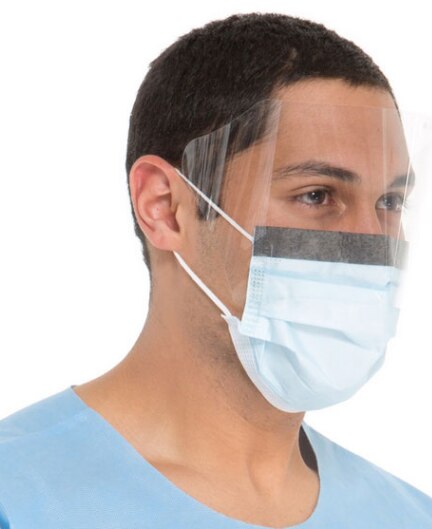 Fog Free Earloop Mask W/Shield 25/Bx ASTM 1 product image