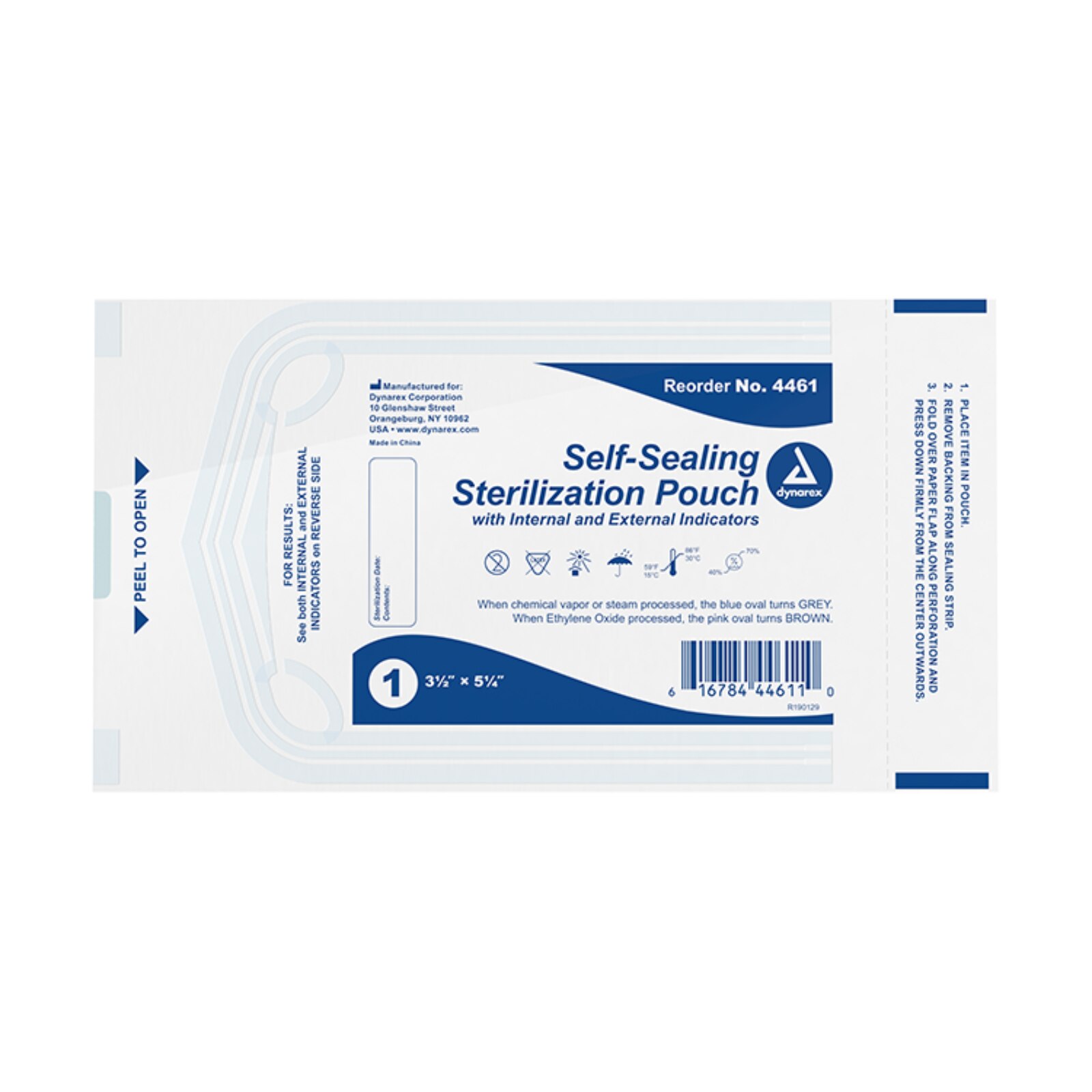 Sterilization Pouch Self Seal 3.5 in x 5.25 in 200/Bx thumbnail 2