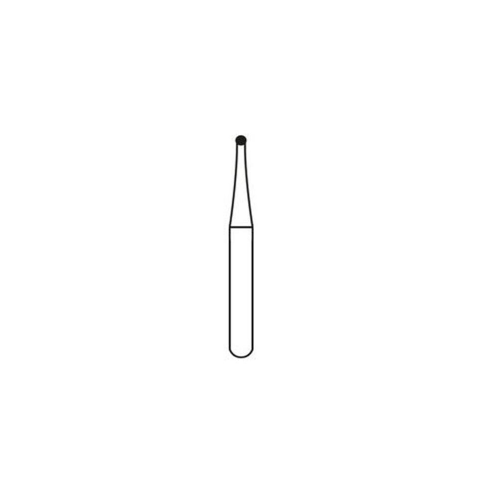 Alpen Operative Surgical Carbide Burs, FG, Round, # 2, 1.0 mm, 10/Pk, R500002 thumbnail 5