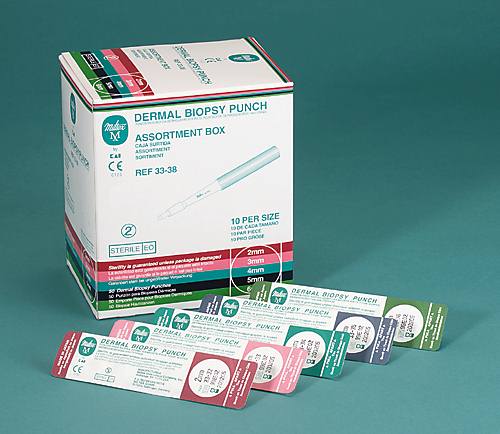 Keyes Disposable Biopsy Punches, Sterile, Assorted, 50/Pk thumbnail 3