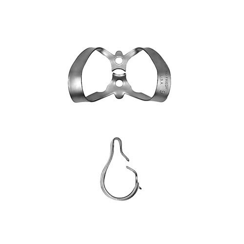 Rubber Dam Clamp, # 9, Anterior, Satin Steel, 1/Pk, RDCM9 product image