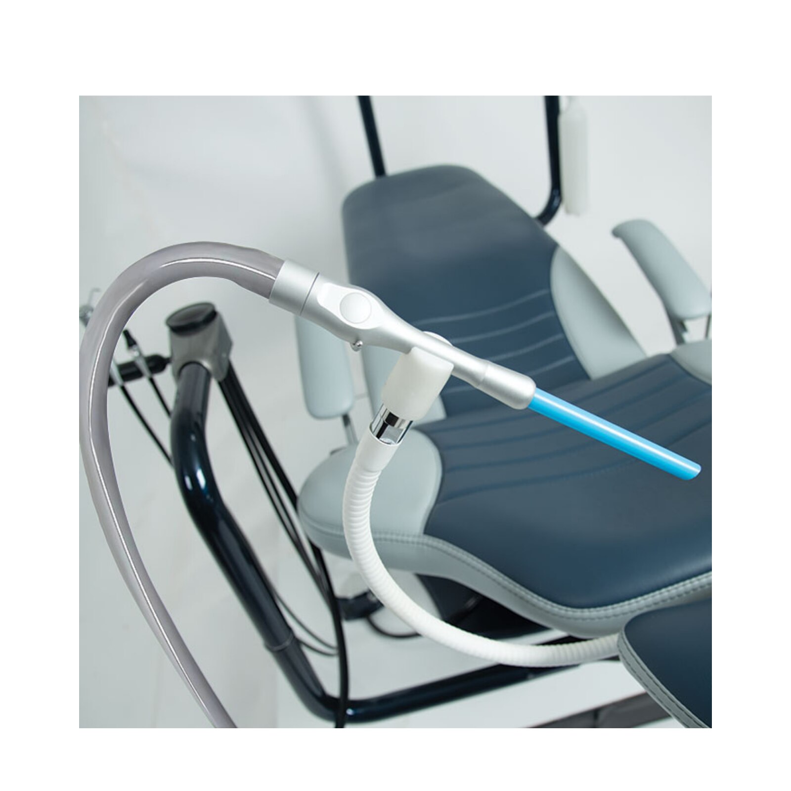 White HVE Holder Arm with HVE Valve and Grey HVE Tubing product image